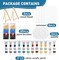 52PCS Acrylic Paint Canvas Set, Acrylic Painting Kit with 2 Set of 12 Colors Acrylic Paint,Paint Brushes,Canvas, Wooden Easels, Art Plates, Art Painting Supplies for Kids Adults